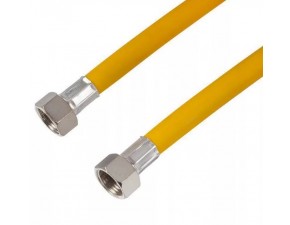 Подводка для газа с покрытием ПВХ, ELITELINE, 1/2" г.г. 1м - фото - 1