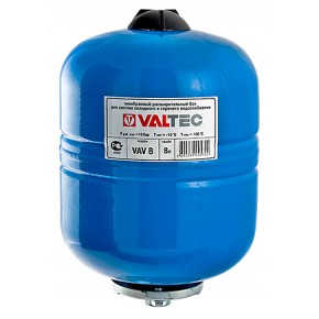 Мембранный бак для горячего и холодного водоснабжения Valtec, 8л - фото - 1