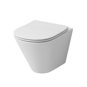 Унитаз GR-4477S (490*360*350) подвесной БЕЗОБОДКОВЫЙ с тонкой крышкой - фото - 1