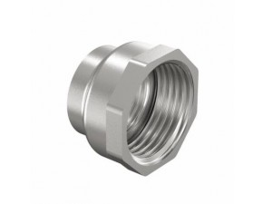Муфта переходная LD Pride DN25х20 (1" ВР х 3/4" ВР) латунь никель - фото - 1