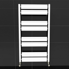 Алюминиевый полотенцесушитель (3 колонны) белый - фото - 1