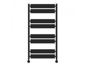 Алюминиевый полотенцесушитель (3 колонны) черный - фото - 1