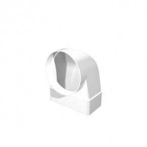 Соединитель угловой 90° плоского воздуховода с фланцевыми воздухораспределителями, 60х120/D100 - фото - 1