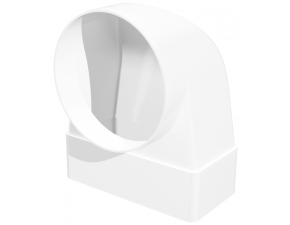 Соединитель угловой 90° плоского воздуховода с круглым пластиком, 60х204/D125 - фото - 1