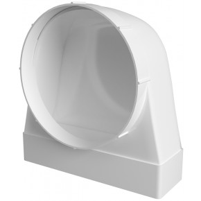 Соединитель угловой 90° плоского воздуховода с фланцевым воздухораспределителем, 60х204/D160 - фото - 1