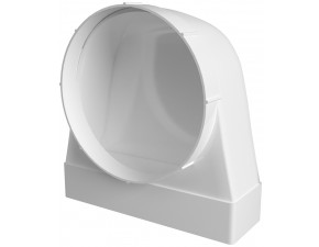 Соединитель угловой 90° плоского воздуховода с фланцевым воздухораспределителем, 60х204/D160 - фото - 1