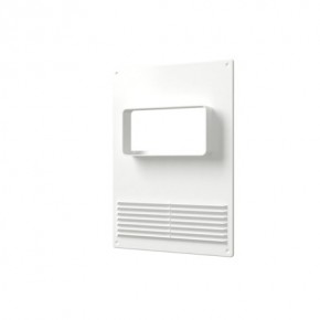 Площадка торцевая горизонтальная пластиковая с решеткой, 180х250, фланец 60х120 - фото - 1