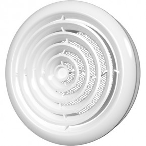 10DK Диффузор приточно-вытяжной со стопорным кольцом и фланцем D100 - фото - 1