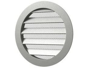 Решетка вентиляционная круглая D125, алюминий, с фланцем D125 - фото - 1