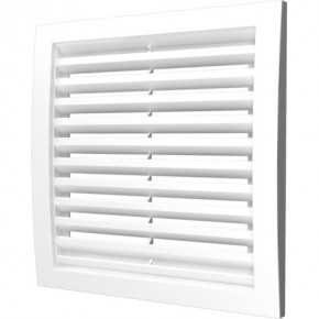 1515РР бел Решетка вентиляционная вытяжная АБС 150х150 - фото - 1