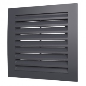 Решетка наружная, ASA-пластик, вентиляционная вытяжная 150х150, серая - фото - 1