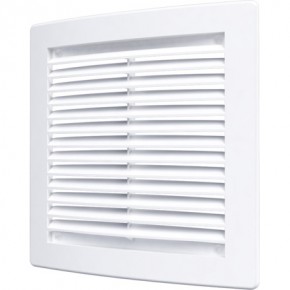 Решетка вентиляционная вытяжная, АБС-пластик, 150х150 - фото - 1