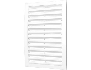 Решетка вентиляционная вытяжная, АБС-пластик, 180х250, белая - фото - 1