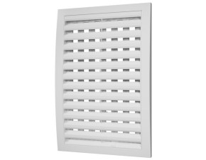 Решетка вентиляционная регулируемая, АБС-пластик, 180х250, белая - фото - 1