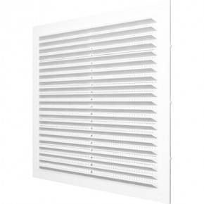 Решетка вентиляционная вытяжная, АБС-пластик, 194х194, белая - фото - 1