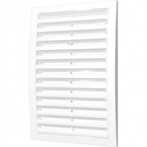 Решетка вентиляционная вытяжная, АБС-пластик, 200х300, белая - фото - 1