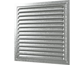 Решетка вентиляционная вытяжная стальная с оцинкованым покрытием, 250х250 - фото - 1