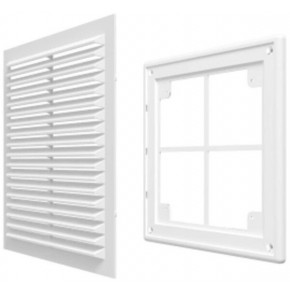 Решетка вентиляционная вытяжная, АБС-пластик, 249х249, коричневая - фото - 2