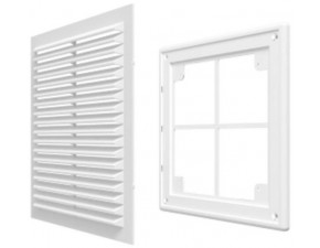 Решетка вентиляционная вытяжная, АБС-пластик, 249х249, коричневая - 2 Решетка вентиляционная вытяжная, АБС-пластик, 249х249, коричневая - фото - 2