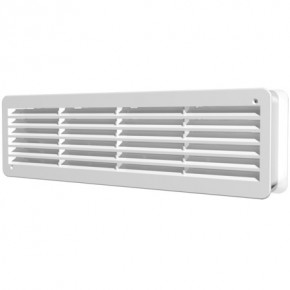 Решетка вентиляционная переточная, АБС-пластик, 450х91, белая - фото - 1