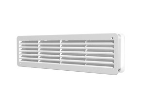 Решетка вентиляционная переточная, PP-полипропилен, 450х131, белая - 1 Решетка вентиляционная переточная, PP-полипропилен, 450х131, белая - фото - 1