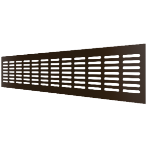 Решетка переточная алюминиевая с анодированным покрытием, 480х80, Dark bronze - фото - 2