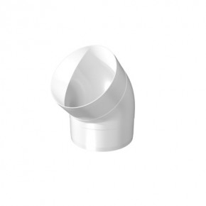 Колено круглое, пластик, 45°, D160 - фото - 1