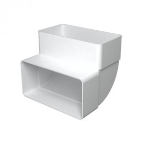 Колено вертикальное, пластик, 90°, 60х204 - фото - 1