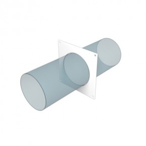 Накладка торцевая, пластик, 205х205, для воздуховода D160 - фото - 2