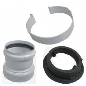 Переходник (Адаптер) Ду 60/100 на 80 для раздельного дымоудаления и воздухозабора - фото - 1