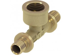 Тройник 90* с внутренней резьбой, 25х3/4"х25, латунь - фото - 1