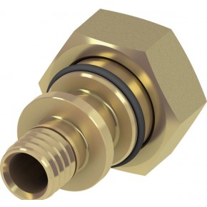 Соединение прямое с накидной гайкой, Евроконус, 20 х 3/4