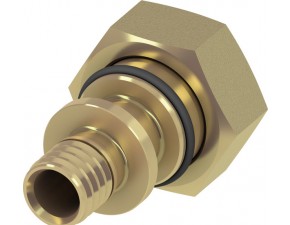 Соединение прямое с накидной гайкой, Евроконус, 20 х 3/4", латунь - фото - 1