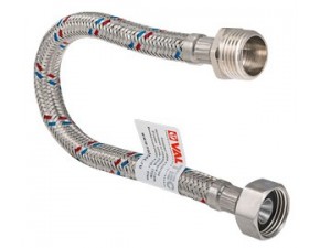 Гибкая подводка с ниппелем из нержавеющей стали 1/2" г-ш 150см - фото - 1