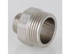 VT.580 Ниппель-переходник латун.никелир.нар-нар. Ду 3/8"х1/4" - фото - 8