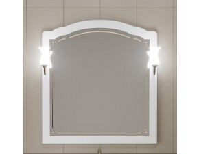 Зеркало Лоренцо 100,цвет белый - фото - 3