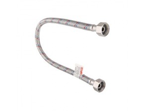 Гибкая подводка с ниппелем из нержавеющей стали 1/2" г-г 80 см - фото - 6