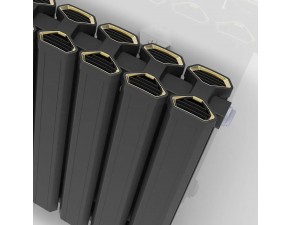 Алюминиевый радиатор PIONEER 100см, 14секц.черный 500*1000*85 - фото - 3