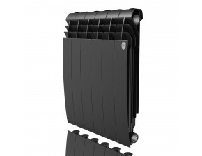 Радиатор алюминиевый Royal Thermo Biliner Alum 500, цвет Noir Sable, 8 секций - фото - 4