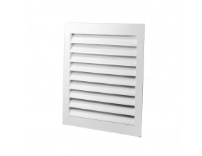 Решетка накладная 250 х 250, Оц 0.80 (крест) (RAL 9003) п/о - фото - 1