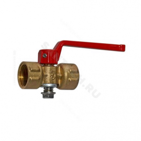 Кран трехходовой под манометр 11Б18бк Ду15 Ру16 без контрольного фланца с ручкой Ci - фото - 1