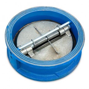 Клапан обратный двустворчатый межфланцевый чугунный Ду 065 Ci - фото - 1