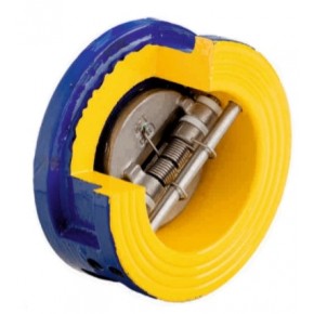 Клапан обратный двустворчатый межфланцевый чугунный Ду 65 Ру16 Zetkama - фото - 1