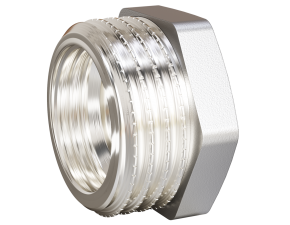 Футорка LD Pride DN25х20 (1" НР х 3/4" ВР) латунь никель - фото - 1