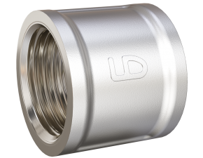 Муфта LD Pride DN25 (1") ВР латунь никель - фото - 1