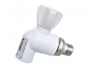 Кран шаровый PPR радиат. угл. 20 х 1/2" PREMIUM (Lammin) 50/10 - фото - 2
