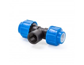 Тройник компрес. для ПЭ труб ВР 40 x 1 1/2" (Lammin) 60/4 - фото - 1