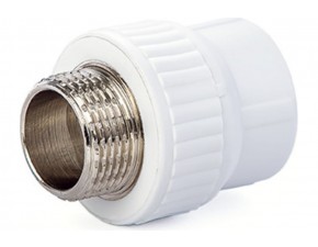 Муфта PPR комбин. НР 25 х 3/4" (Lammin) 120/40 - фото - 4