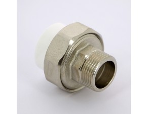 PP-R Муфта комб. разъемная НР Белая 25-3/4 - фото - 4