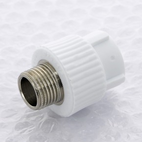 PP-R Муфта комбинированная НР Белая 25-1/2 - фото - 4